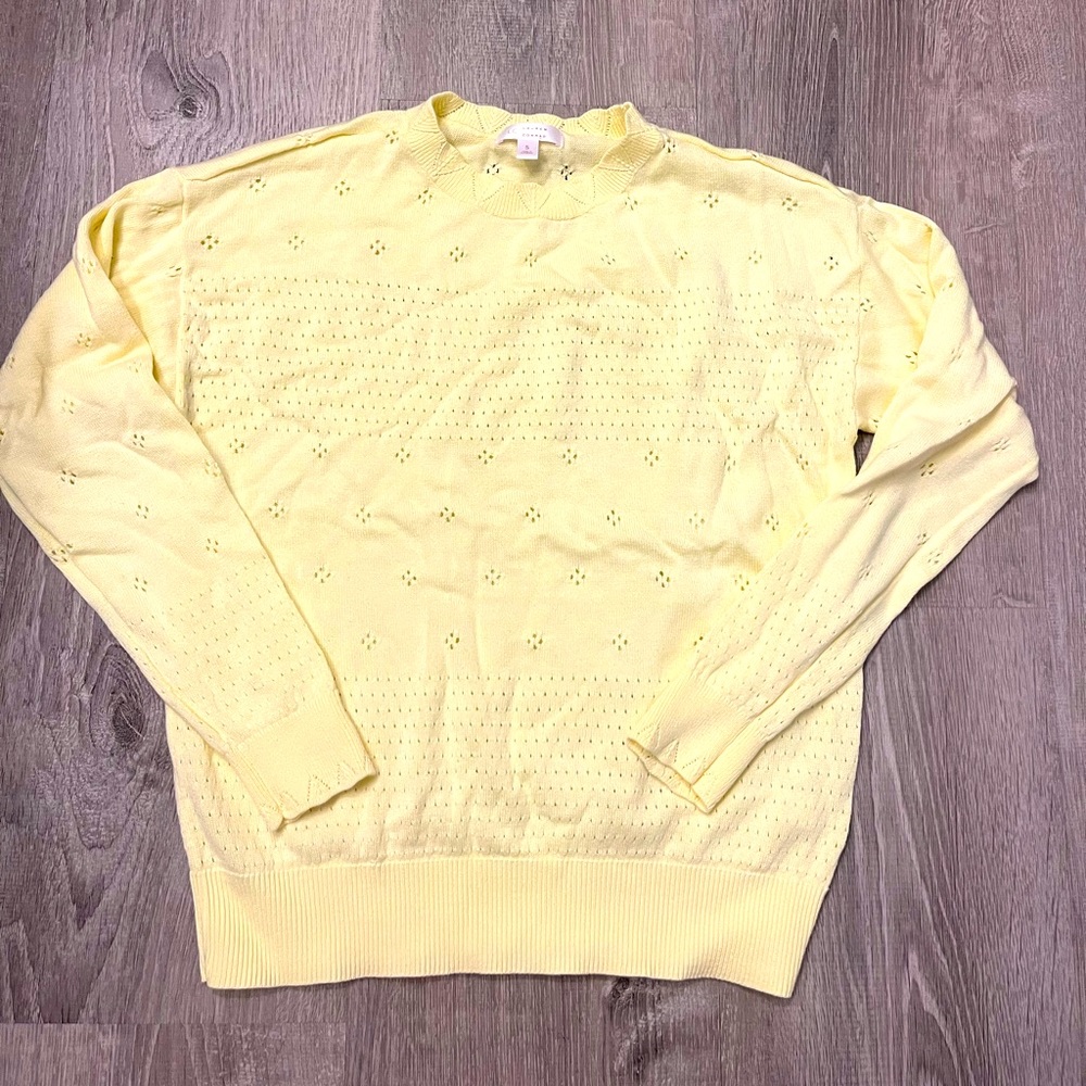 Women’s‎ LC Lauren Conrad Yellow Crewneck Sweater- Size Small- Pre-owned